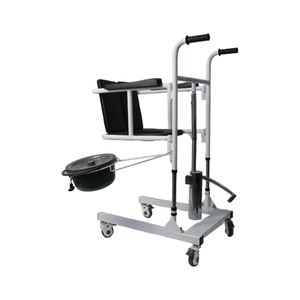 WCHT WCHT0122 <span class=keywords><strong>Fauteuil</strong></span> <span class=keywords><strong>roulant</strong></span> manuel hydraulique robuste en acier au carbone pour transfert de patient, toilettes/portable WC, rééducation - Product Image 5