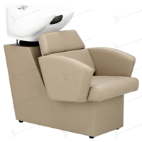 Ensemble de mobilier moderne pour salon de coiffure et barbier : Fauteuil de lavage, Fauteuil de barbier, Fauteuil de coiffure, Lit de lavage, Poste de travail de salon