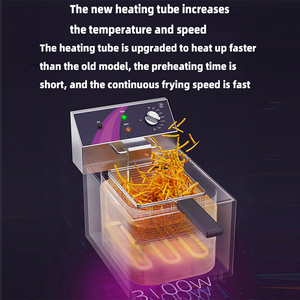 Gran oferta, cocina comercial, restaurante, equipo de catering, máquina de patatas fritas, freidora eléctrica - Product Image 5