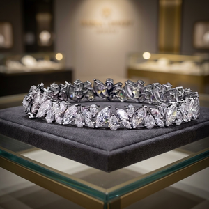 Bracelet tennis de luxe en diamants / Bracelet en diamants de laboratoire / Bijoux fins sur mesure / Bracelet pour femme - Product Image 2