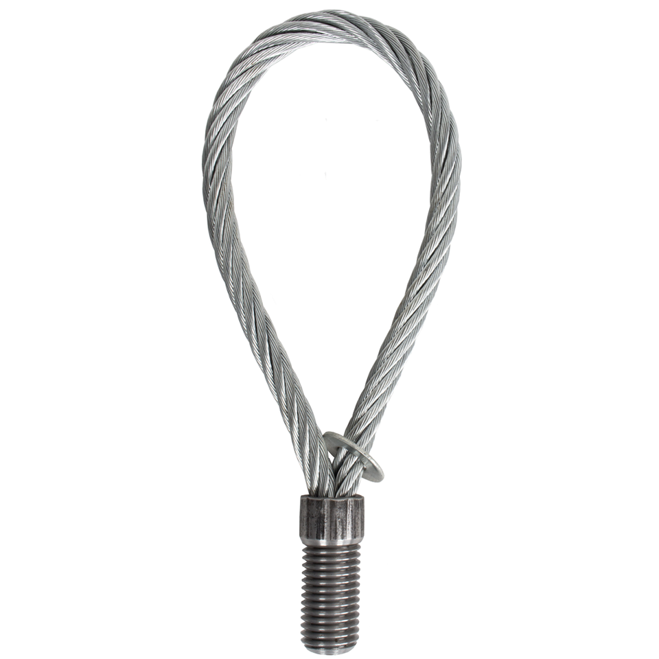 Galvanized Steel Wire Rope Sling Lifting Threaded Loops-Easy Install ...