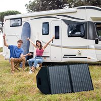 Panneau solaire pliable et Portable, portatif, 18 v, 60 w, avec chargeur étanche, pour l'alimentation de batterie de voiture