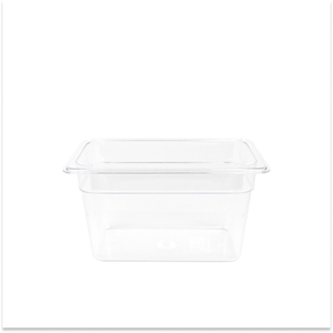 GN Container 1/4 100MM Clear Without Lid Lightweight Shatterproof Plastic Container For <b>Freezer</b> Storage - Product Image 2