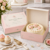 Emballages en papier pliables écologiques personnalisés avec paillettes pour gâteaux, pâtisseries, desserts, boulangeries, boutiques de cadeaux et vente au détail (vente en gros)