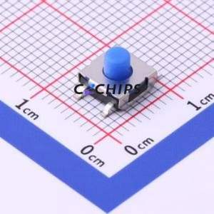TS-1158B-B-D-BL Tactile Switch SMD-4P,6.2x6.2mm Switch Single Pole Single Throw Round Button 1.6N Vertical Mount - Product Image 1