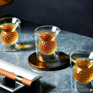 Verre à <span class=keywords><strong>whisky</strong></span> moderne en borosilicate <span class=keywords><strong>de</strong></span> haute qualité, 50 ml, en forme <span class=keywords><strong>de</strong></span> <span class=keywords><strong>balle</strong></span> <span class=keywords><strong>de</strong></span> <span class=keywords><strong>golf</strong></span>, à double paroi, verres à <span class=keywords><strong>whisky</strong></span> personnalisés - Product Image 5