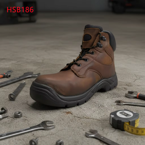Botas de Seguridad Industriales LXG, Modelo Hua Singh Vintage, con Puntera de Acero, Cuero de Grano Completo Aceitado, Calzado de Protección Industrial HSB186 - Product Image 4