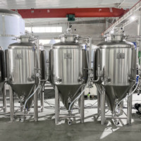 Cuve de fermentation conique de 100 L avec enveloppe à fossettes, fermentateur en acier inoxydable SUS 304, équipement de brasserie artisanale pour brasserie à domicile