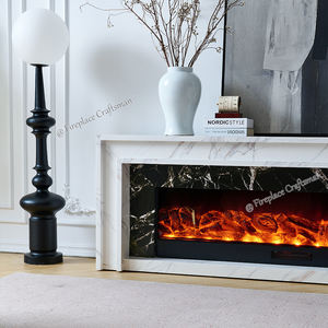 फ्रेंच शैली संगमरमर mdf लकड़ी के इनडोर का उपयोग इलेक्ट्रिक फायरप्लेस मैटल फ्रीस्टैंडिंग टीवी कैबिनेट फायरप्लेस टीवी यूनिट - Product Image 4