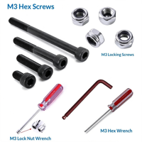 Kit de vis à tête hexagonale M3 et d'écrous de blocage avec clé hexagonale M3 pour cadre de drone agricole de protection des plantes, quadricoptère RC