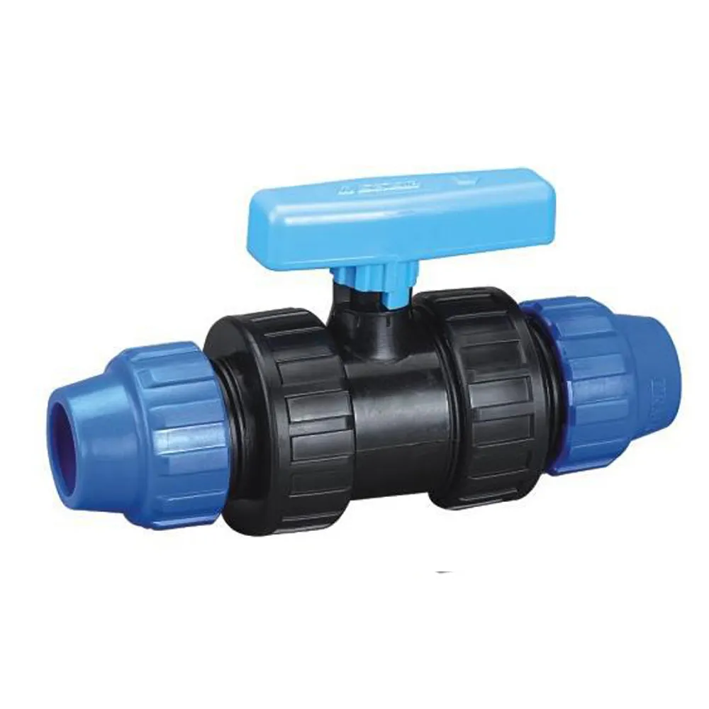 Size 3/4''-4'' Quick Connection Aquaculture/irrigation PE FITTINGS PP Compression Ball Valve