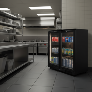 Refrigerador Comercial para Bebidas, 2 Puertas, Control Digital de Temperatura de 2°C a 8°C, Descongelación Automática, Refrigeración Eléctrica - Product Image 2