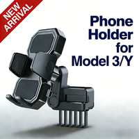 Support de téléphone portable magnétique A192+X371 à 6 griffes, étanche, flexible, portable, pour bureau, voiture, moto, vélo, en matériau ABS, compatible avec le modèle 3
