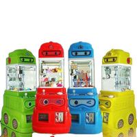 Mini machine à griffes économique avec fente à monnaie, lumières LED et style dessin animé mignon pour aire de jeux intérieure
