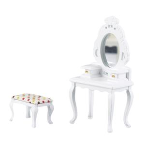 Accessorio bianco per la casa delle bambole in miniatura con sgabello a 1:12 fatto a mano per la casa delle bambole - Product Image 3