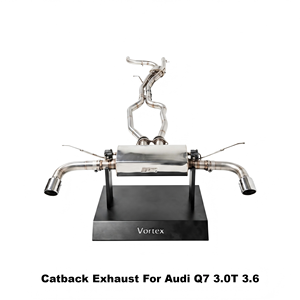 Escape de alto rendimiento Vortex de acero inoxidable con válvula electrónica para Audi Q7 3.0T 3.6 2005-2015 - Product Image 1