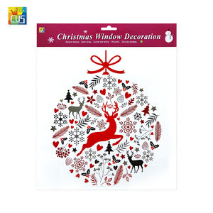 Pegatinas electrostáticas <span class=keywords><strong>para</strong></span> el refrigerador, calcomanías de Feliz Navidad, flores, guirnalda verde, campana, ciervo, alce, <span class=keywords><strong>ventanas</strong></span>, imán - Product Image 3