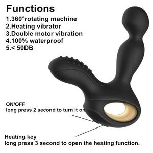 10 Frequenz beheizter rotierender Silikon-Anal vibrator Drahtlose Fernbedienung Butt Plug Prostata-Massage gerät G-Punkt Vibrator Sexspielzeug - Product Image 4