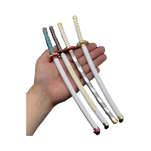 Véritable Samouraï Japonais en Métal, Jouet <span class=keywords><strong>Ninja</strong></span>, Tueur de Démons, Katana, <span class=keywords><strong>Kimetsu</strong></span>, <span class=keywords><strong>No</strong></span> <span class=keywords><strong>Yaiba</strong></span>, Cosplay, Cadeau, 25cm - Product Image 4