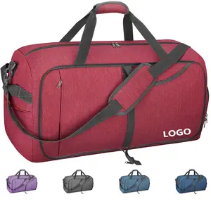 Borsa da viaggio 65L borsa da viaggio pieghevole impermeabile per weekend in porcellana con scomparto per scarpe borse da viaggio bagagli per uomo donna