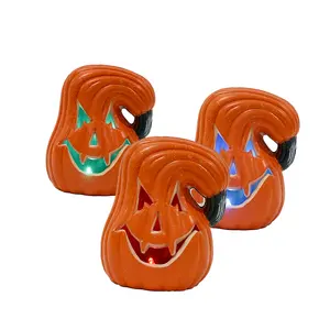 Promotional Cool Halloween Decorations Artificial Flashing Led Pumpkins Halloween Pumpkin Lantern For Sale