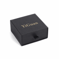 Boîte à bijoux personnalisée en carton pour boucles d'oreilles et bracelets, étui de rangement rectangulaire YG YG-0096 avec impression UV et marquage à chaud