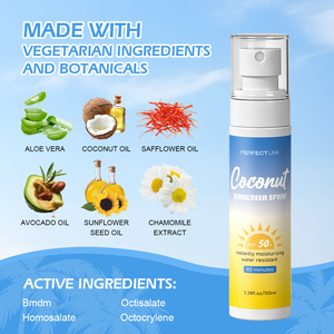 Custom logo Coconut Sunscreen Mist <strong>Spray</strong> Long Lasting Broad Spectrum SPF 50 Sunblock <strong>Sun</strong> Protection Face and Body <strong>Spray</strong> - Product Image 4