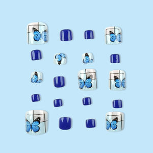 <span class=keywords><strong>Uñas</strong></span> hechas a mano <span class=keywords><strong>de</strong></span> prensa para dedos <span class=keywords><strong>de</strong></span> los pies, 24 Uds., <span class=keywords><strong>uñas</strong></span> cortas cuadradas falsas para dedos <span class=keywords><strong>de</strong></span> los pies, puntas <span class=keywords><strong>de</strong></span> decoración <span class=keywords><strong>de</strong></span> mariposa <span class=keywords><strong>francesa</strong></span>, <span class=keywords><strong>uñas</strong></span> acrílicas <span class=keywords><strong>de</strong></span> arte azul <span class=keywords><strong>de</strong></span> verano para dedos <span class=keywords><strong>de</strong></span> los pies - Product Image 5