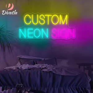 DIVATLA üretici sıcak satış özel dekoratif aydınlatma harfler akrilik Led Neon ışıkları odası doğum günü partisi Bar Neon burcu