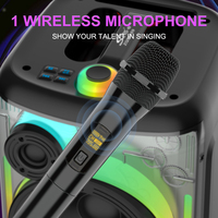 Enceinte sans fil rechargeable SING E ZQS6169, super puissante, chariot de karaoké d'extérieur, lecteur audio portable mobile avec BT