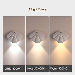Type C Oplaadbare Bewegingssensor Dimbare Trap Muur Licht Magnetische Basis 3 Lichte Kleuren Led Bewegingssensor Nachtlampje - Product Image 5