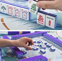 Tuiles de Mahjong en Acrylique Style Américain Luxe Moderne - Écologiques, Durables, Portables pour 4 Joueurs - Du Pitch au Tableau de Victoire