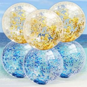 Colorful Transparent Inflatable Pvc Glitter Confetti <b>Ball</b> for Summer Beach <b>Pool</b> and Party - Product Image 4