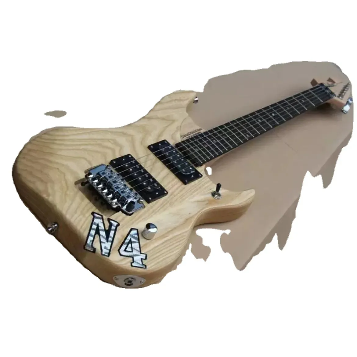 LS Customshop Electric Guitar Mahogany Body HH Pickups FR Bridge Nature
