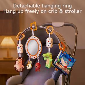 ट्यूमर बच्चों के लिए आकर्षक खिलौना सेट बेबी के अनुकूल स्मूथ कपड़े की किताब डायनासोर लटकाने वाली घंटी बच्चों के मोबाइल के लिए खिलौने - Product Image 2