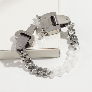 Bracciale di <span class=keywords><strong>Coppia</strong></span> ALYX Ufficiale con Fibbia Funzionale in Stile Trendy, in Pietra Naturale Kevlar Trasparente - Product Image 4