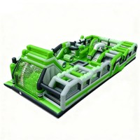 Ville de loisirs gonflable géante commerciale en PVC, grande aire de jeux gonflable pour enfants, idéale pour la location d'événements extérieurs