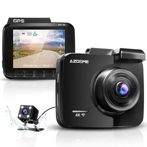 Ultra HD Dash Cam Depan dan Belakang 4K 170 Sudut Lebar Lensa Ganda Dashcam Dvr Kamera Mobil Dibangun Di GPS Wifi Taman Monitor Penglihatan Malam