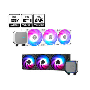 <span class=keywords><strong>MSI</strong></span> Coreliquid A13 360 AIO ARGB Refroidissement liquide-360mm Radiateur Triple <span class=keywords><strong>120mm</strong></span> ARGB PWM Ventilateurs LGA 1700/1851/AM5/AM4 Compatible - Product Image 6