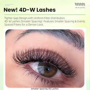 Miếng nối mi Yelix New Smaller Spacing 4D 0.07 0.10mm Cashmere, mi nối dễ tạo quạt, kiểu dáng chữ C, mi nối dạng W, khay mi - Product Image 2