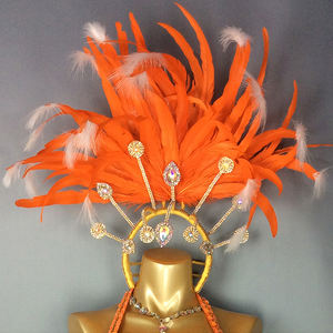 Penjualan Laris Kostum Karnaval Samba <span class=keywords><strong>Rio</strong></span> Seksi Kostum Tari Perut Baru dengan Bulu Kepala Potongan Rave Outfit - Product Image 5