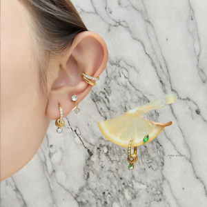 Pendientes de Aro de Acero Inoxidable Chapados en Oro de 18K con Circonita Geométrica, Joyería para Mujer, para Fiestas - Product Image 2