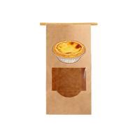 Sac en kraft classique imprimé sur mesure, écologique et jetable, de qualité supérieure, pour la promotion en supermarché, l'emballage de tartes aux œufs et de pâtisseries à emporter