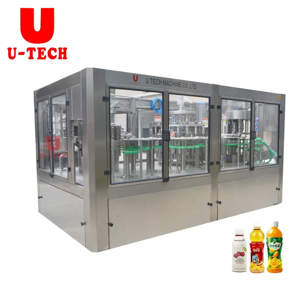 Içecek meyve sıvı süt üretim işleme şişeleme makineleri makinesi hattı Pet şişe domates gül suyu ekipmanları