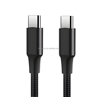 Kabel Pengisian Cepat USB 3.2 Tipe-C Tipe-C 20V 3A 60W Berkualitas Tinggi Konduktor Tembaga Bebas Oksigen Foil 10Gbps Data Komputer