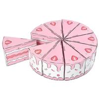 Boîte à bonbons en papier créative en forme de gâteau triangulaire pour fête d'anniversaire, boîte à bonbons mignons et sucrés pour la présentation sur table