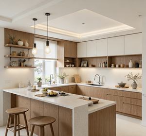 Gabinetes de Cocina Modernos de Madera Personalizados BALOM - Organización de Almacenamiento Elegante para Espacios Residenciales Contemporáneos - Product Image 2