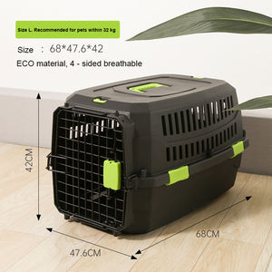 Vente en gros personnalisée grande boîte en plastique pour animaux de compagnie approuvée par les compagnies aériennes transporteur de chiens avec roues portable chat <span class=keywords><strong>cage</strong></span> de transport pour animaux de compagnie - Product Image 4