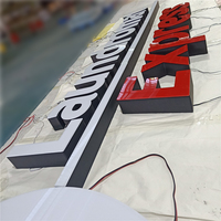 Dokiysign — panneau de commerce extérieur, Logo illuminé en 3D, Led, format personnalisé, pour magasin de blanchisserie