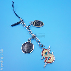 Mobile Phone Charm Epoxy Zinc Alloy Pendant 25mm Geometric Shape Decorative Metal <b>Chain</b> For Phone Dust <b>Plug</b> - Product Image 2